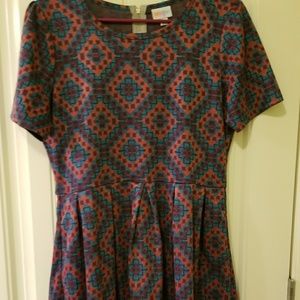 New Jaquard material Lularoe Amelia dress size XL